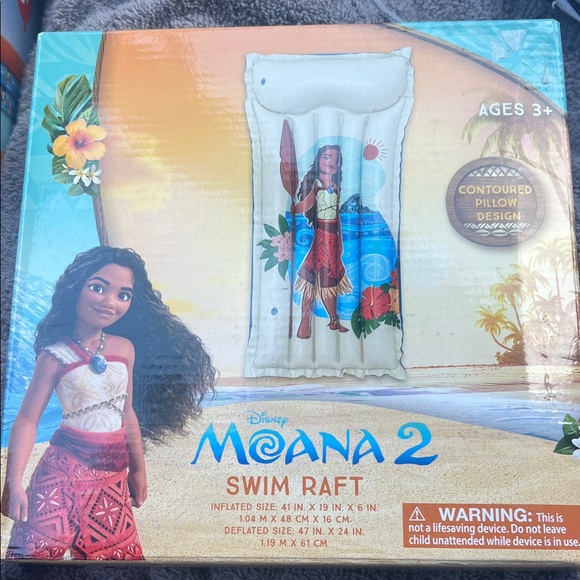 Disney Other - Disney Moana 2 Swim Raft 41 Inch Inflatable Pool Float Kids Summer Toy New